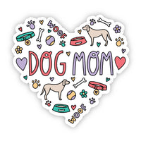Big Moods 'Dog Mom' Heart Vinyl Sticker