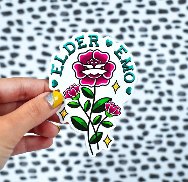 Jesiiii 'Elder Emo' Rose Vinyl Sticker