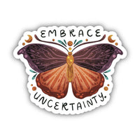 Big Moods 'Embrace Uncertainty' Butterfly Vinyl Sticker