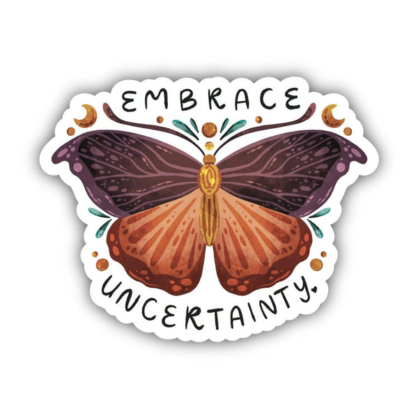 Big Moods 'Embrace Uncertainty' Butterfly Vinyl Sticker