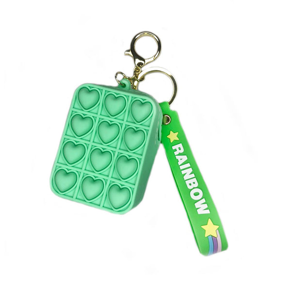 *FINAL SALE* Fidget Popper Heart Wallet and Keychain