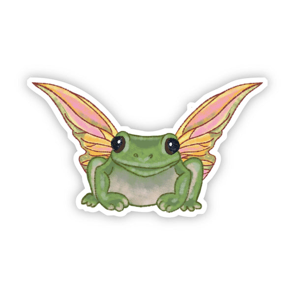 Big Moods Frog with Fairy Wings Vinyl Sticker