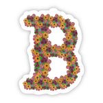 Big Moods Floral Letter 'B' Vinyl Sticker