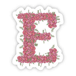 Big Moods Floral Letter 'E' Vinyl Sticker