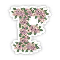 Big Moods Floral Letter 'F' Vinyl Sticker