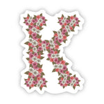 Big Moods Floral Letter 'K' Vinyl Sticker