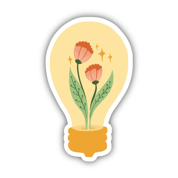 Big Moods Floral Light Bulb Vinyl Sticker