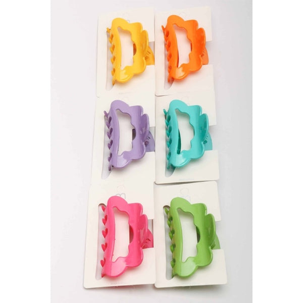Open Flower Hair Claw Clips