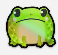 Exclusive Extra Celestial Holographic Frog Vinyl Sticker
