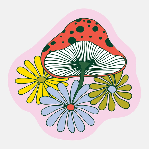 The Good Twin 'Fungi Flower' Vinyl Sticker