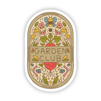 Big Moods 'Garden Club' Plaque Vinyl Sticker