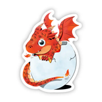 Big Moods Hatching Dragon Vinyl Sticker