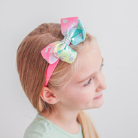 Tie Dye Glitter Unicorn Bow Headbands
