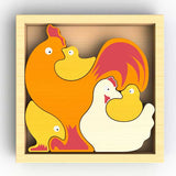 BeginAgain Chicken Family Puzzle