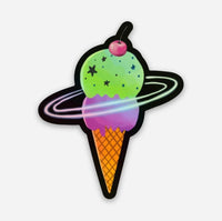 Exclusive Extra Celestial Holographic Ice Cream Vinyl Sticker