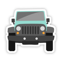 Big Moods Teal Jeep Vinyl Sticker