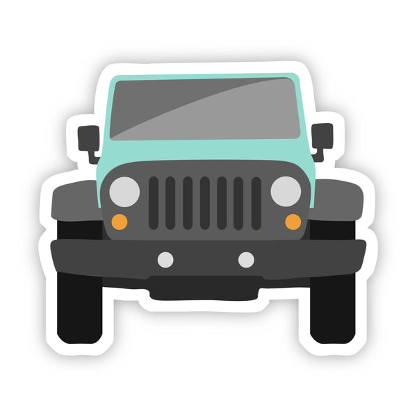 Big Moods Teal Jeep Vinyl Sticker