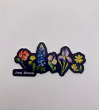 Exclusive Just Bloom Blue Die Cut Vinyl Sticker