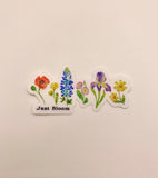 Exclusive Just Bloom Clear Die Cut Vinyl Sticker