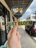 Exclusive Just Bloom Holographic Vinyl Sticker