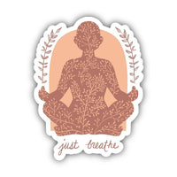Big Moods 'Just Breathe' Zen Vinyl Sticker