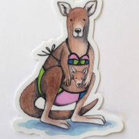 Paper Wilderness Kangaroo Vinyl Sticker