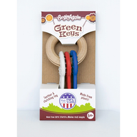 BeginAgain Green Keys Teether & Clutching Toy
