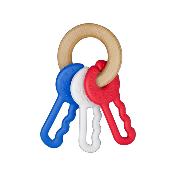 BeginAgain Green Keys Teether & Clutching Toy