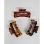 Leopard Rectangle Hair Claw Clips