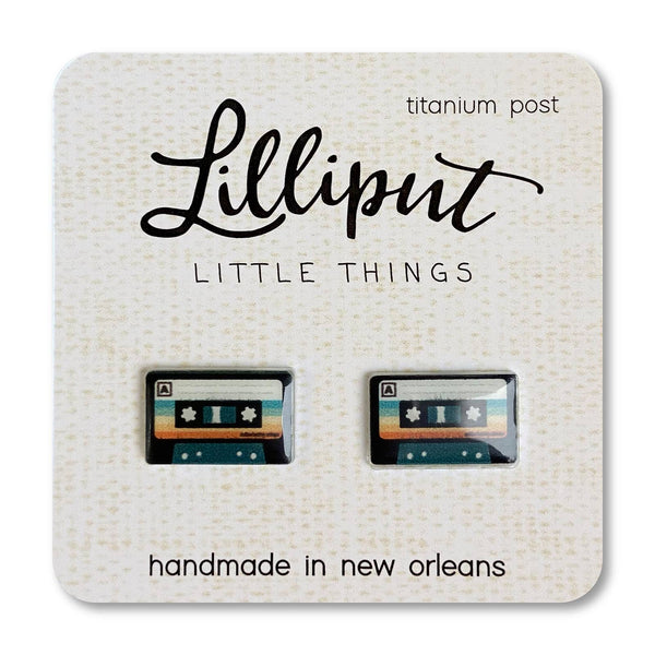 Lilliput Little Things Earrings - Cassette Tapes