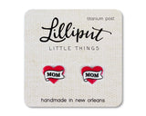 Lilliput Little Things Earrings - Mom Hearts