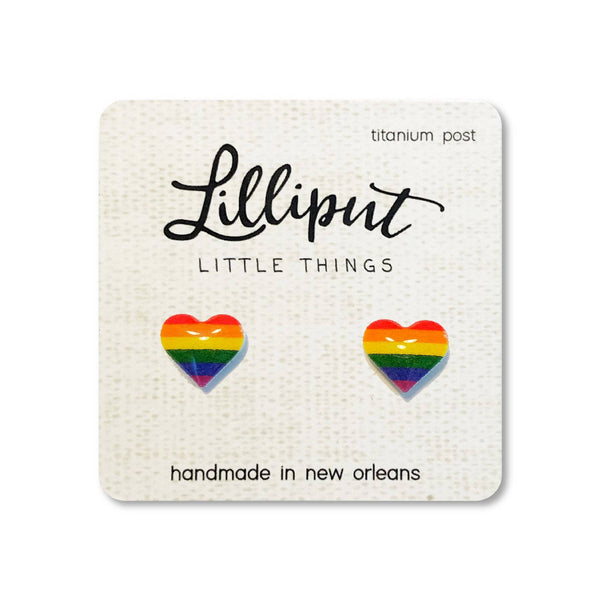 Lilliput Little Things Earrings - Rainbow Hearts