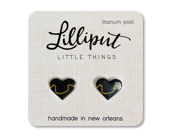 Lilliput Little Things Earrings - Mississippi River Bend Hearts