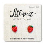 Lilliput Little Things Earrings - Strawberries
