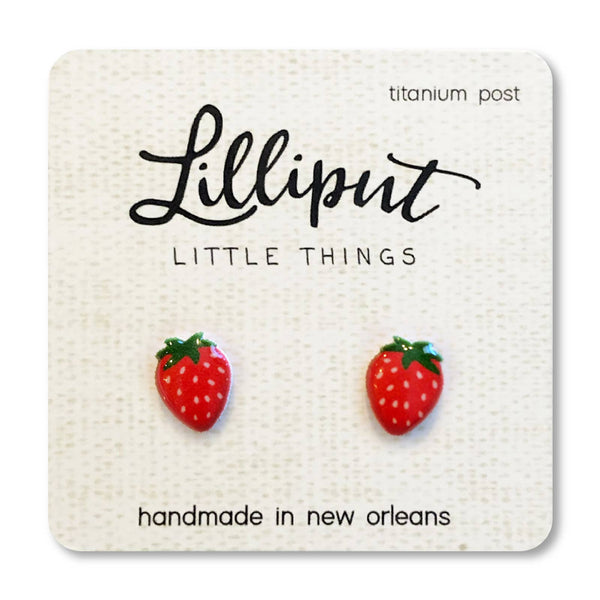 Lilliput Little Things Earrings - Strawberries