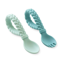 Itzy Ritzy Sweetie Spoons Silicone Spoon and Fork Set