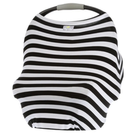 Itzy Ritzy Mom Boss 4-in-1 Multi-Use Car Seat & Nursing Cover - Black & White Stripe