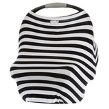 Itzy Ritzy Mom Boss 4-in-1 Multi-Use Car Seat & Nursing Cover - Black & White Stripe