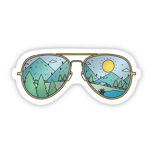 Big Moods Mountain Sunglasses Vinyl Sticker