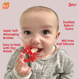 RaZbaby Chompy Mushroom Silicone Teethers 2-Pack