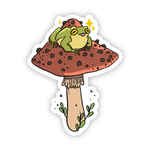 Big Moods Mushroom and Frog Vinyl Sticker