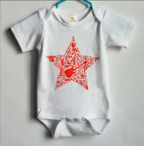 Little Black Tutu Music Star Infant Bodysuit, 0-3 mo
