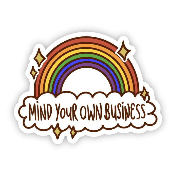 Big Moods 'Mind Your Own Business' Vinyl Sticker
