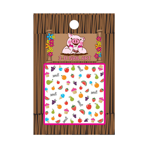 Piggy Paint 3-D Nail Art Stickers - Sweetie