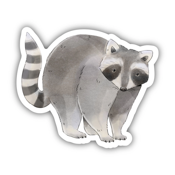Big Moods Cute Raccoon Vinyl Sticker