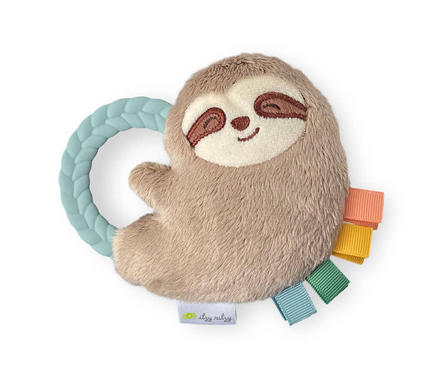 Itzy Ritzy Ritzy Rattle Pal Plush Rattle with Teether - Sloth