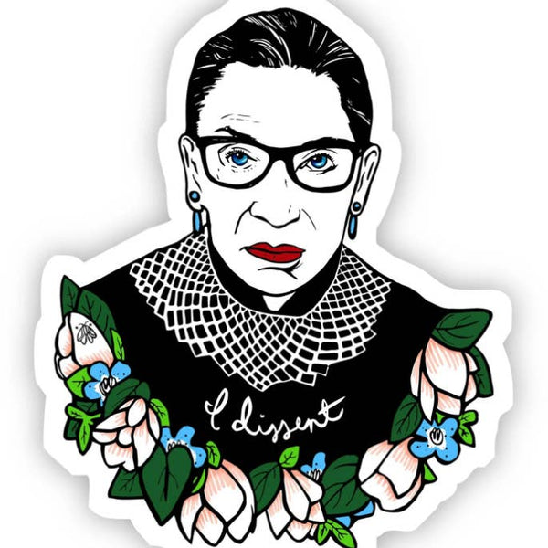 Big Moods Ruth Bader Ginsberg 'I Dissent' Vinyl Sticker
