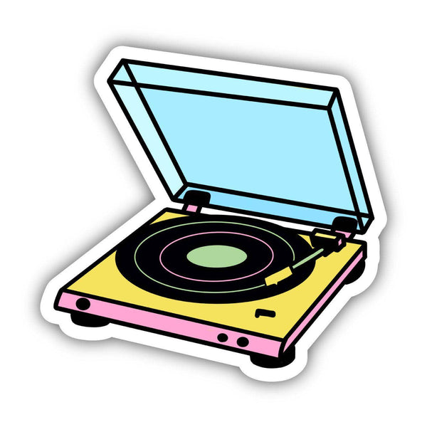 Big Moods Record Player Vinyl Sticker