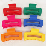 Solid Rectangle Hair Claw Clips