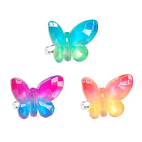 Pink Poppy Butterfly Skies Gem Rings